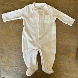 Marie Chantal angel wing velour onesie